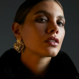 Lola Casademunt Pendientes<Pendientes corazón DORADO