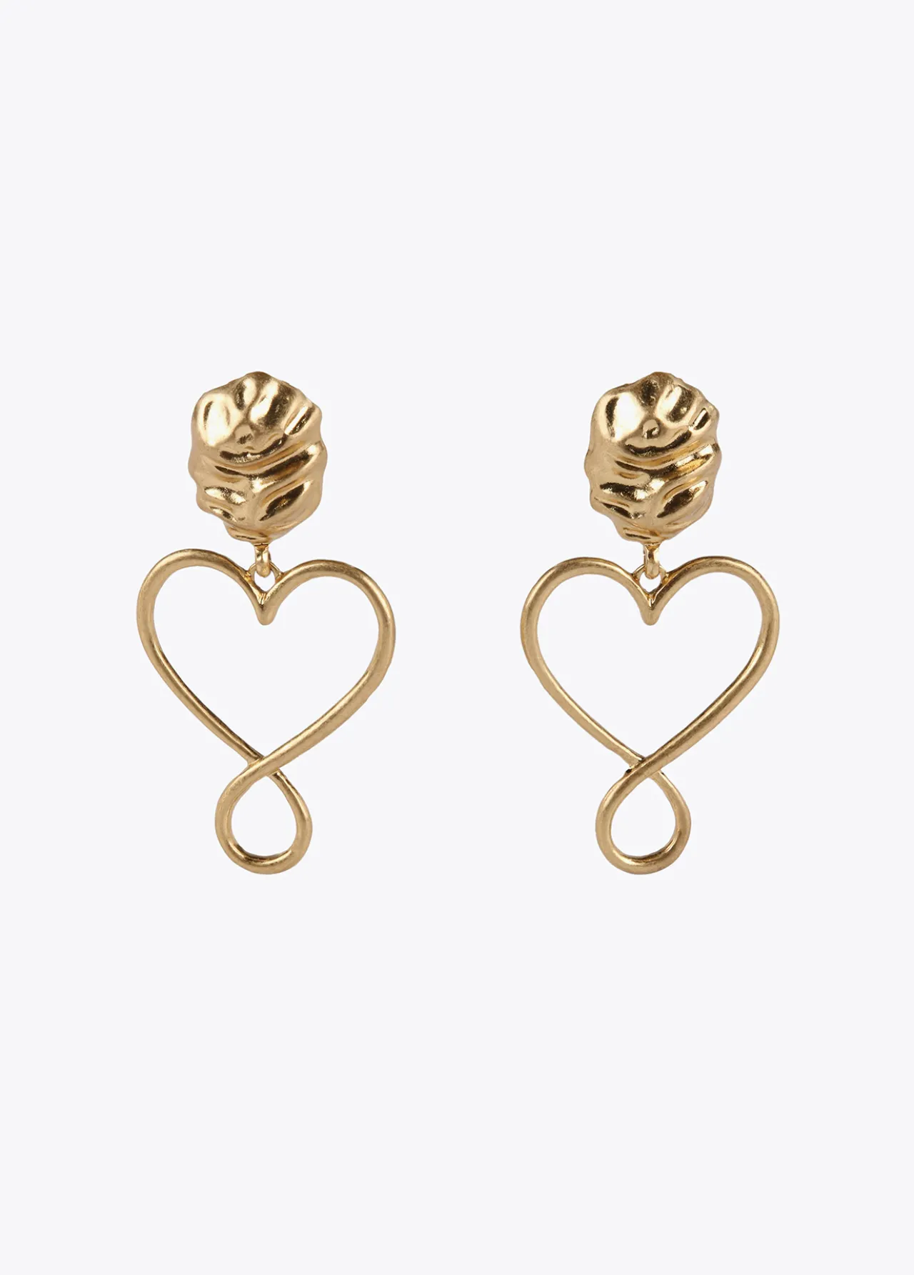pendientes_corazn_infinito_0.webp Lola Casademunt Pendientes<Pendientes corazón infinito DORADO