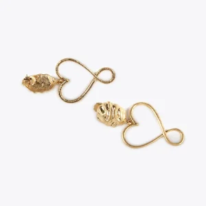 Lola Casademunt Pendientes<Pendientes corazón infinito DORADO