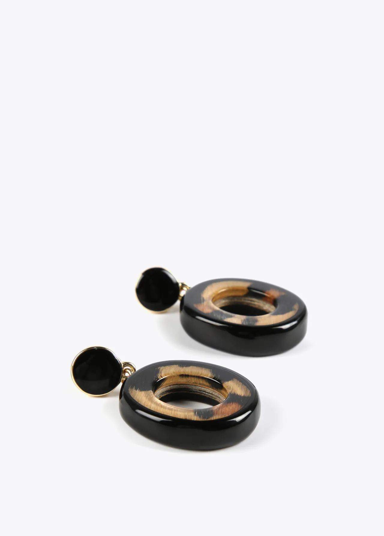 pendientes_de_aro_animal_print_1.webp Lola Casademunt Bisuteria<Pendientes de aro animal print MARRON
