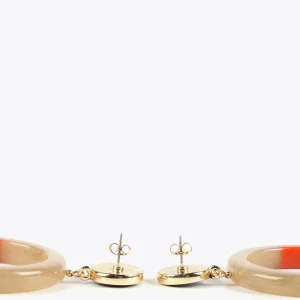 Lola Casademunt Bisuteria<Pendientes de aro bicolor MARRON-ROJO