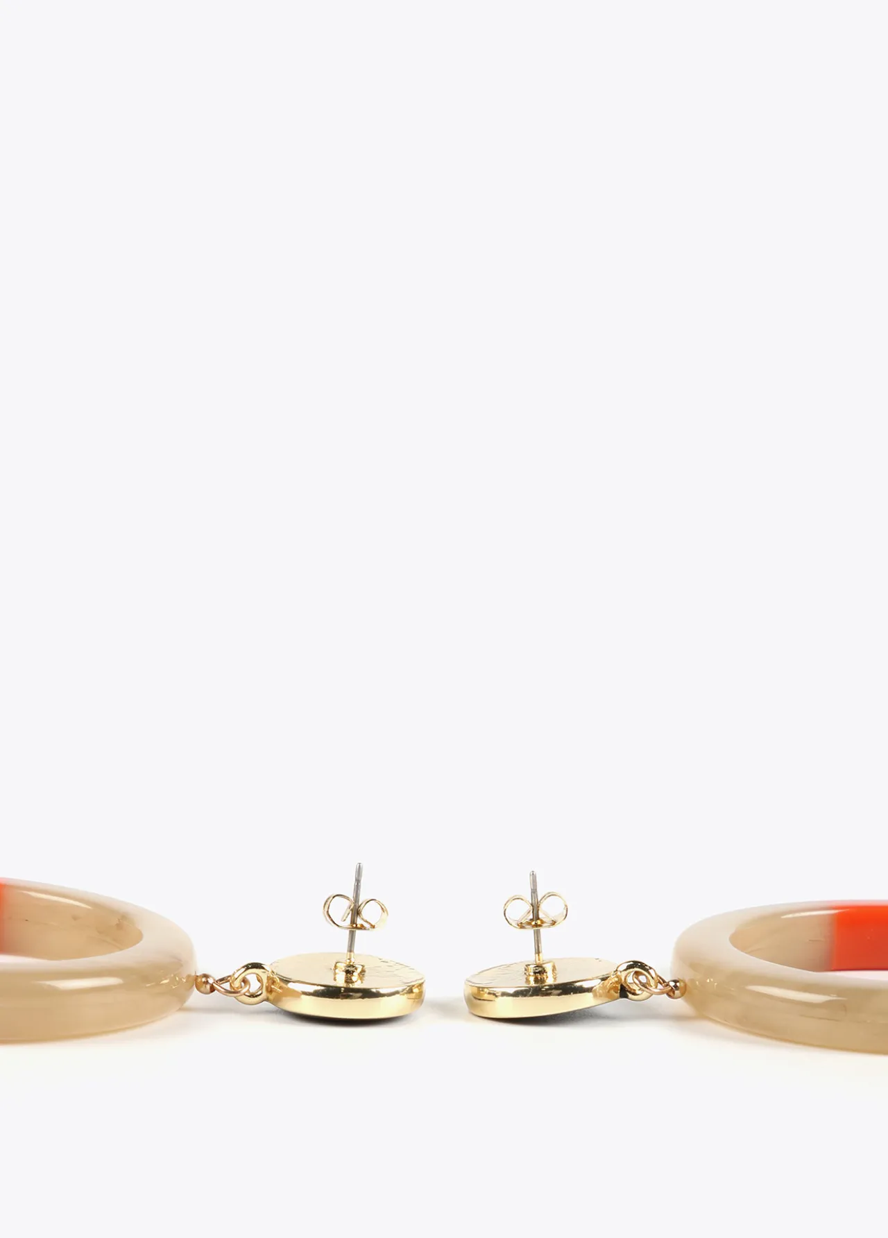 pendientes_de_aro_bicolor_3.webp Lola Casademunt Bisuteria<Pendientes de aro bicolor MARRON-ROJO