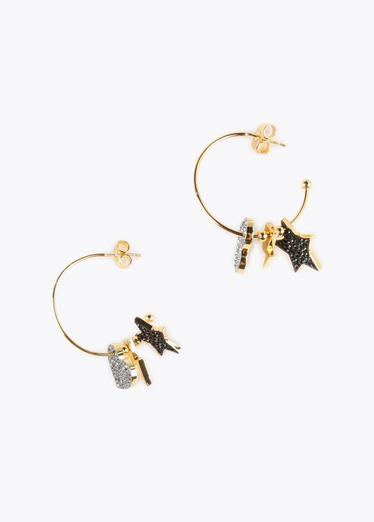 pendientes_de_aro_con_charms_0.webp Lola Casademunt Pendientes<Pendientes de aro con charms METAL-GRIS