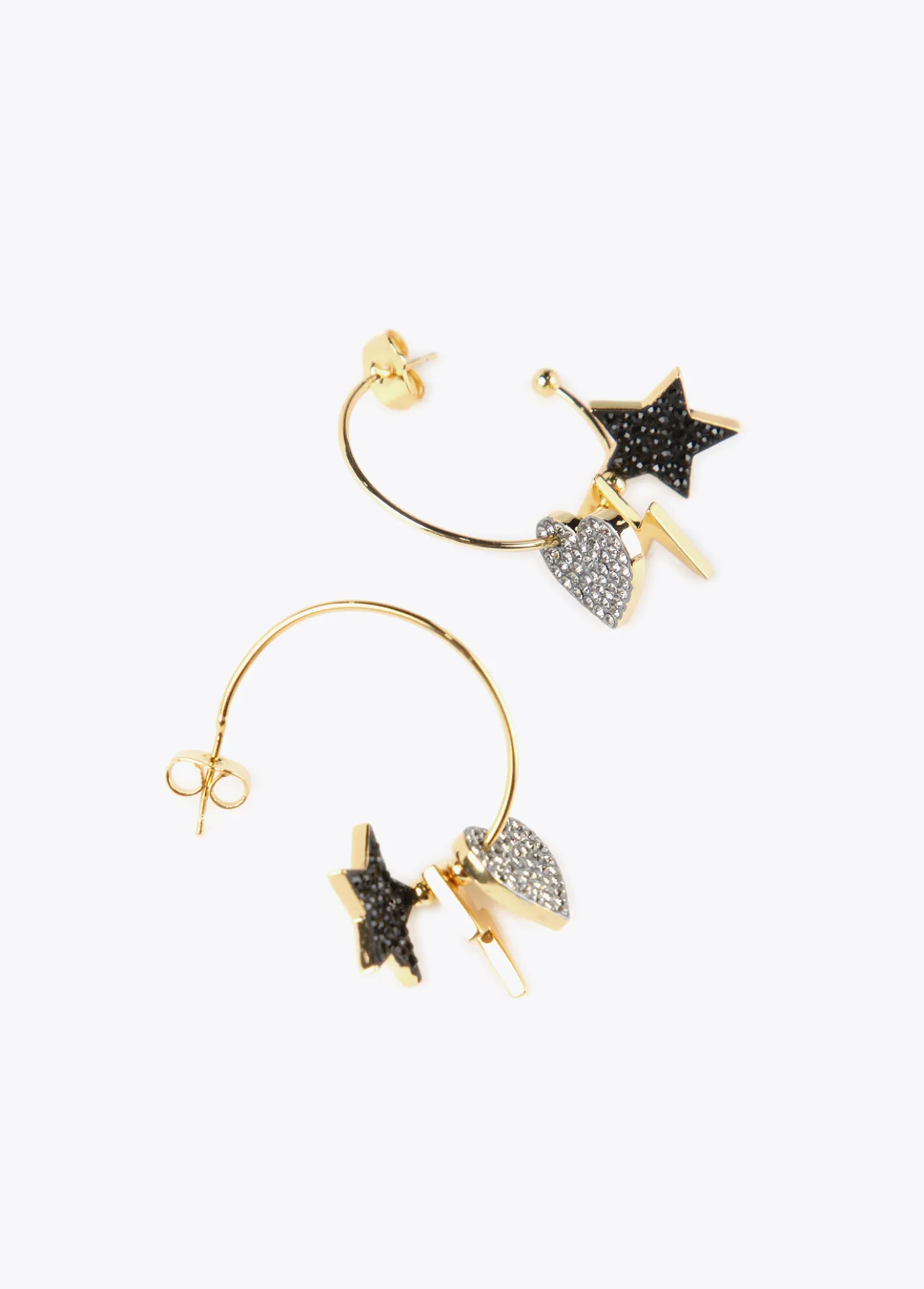 pendientes_de_aro_con_charms_2.webp Lola Casademunt Pendientes<Pendientes de aro con charms METAL-GRIS