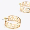 Lola Casademunt Bisuteria<Pendientes de aro con letras DORADO