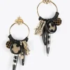 Lola Casademunt Bisuteria<Pendientes de aro estilo africanos NEGRO