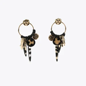 Lola Casademunt Bisuteria<Pendientes de aro estilo africanos NEGRO