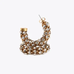Lola Casademunt Pendientes<Pendientes de aro y cristales DORADO