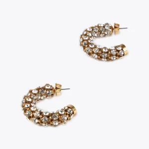 Lola Casademunt Pendientes<Pendientes de aro y cristales DORADO