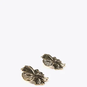 Lola Casademunt Bisuteria<Pendientes de flores DORADO