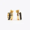 Lola Casademunt Pendientes<Pendientes doble aro METAL-NEGRO
