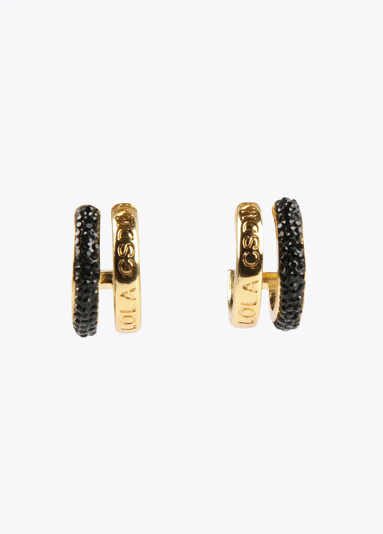 pendientes_doble_aro_2-1.webp Lola Casademunt Pendientes<Pendientes doble aro METAL-NEGRO