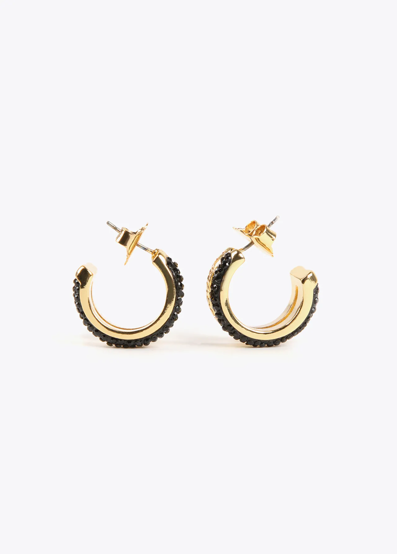 pendientes_doble_aro_4-1.webp Lola Casademunt Pendientes<Pendientes doble aro METAL-NEGRO