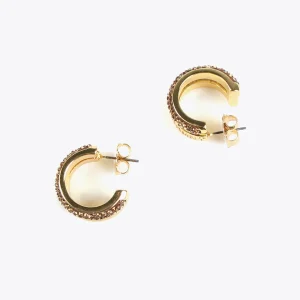 Lola Casademunt Pendientes<Pendientes doble aro METAL-NEGRO