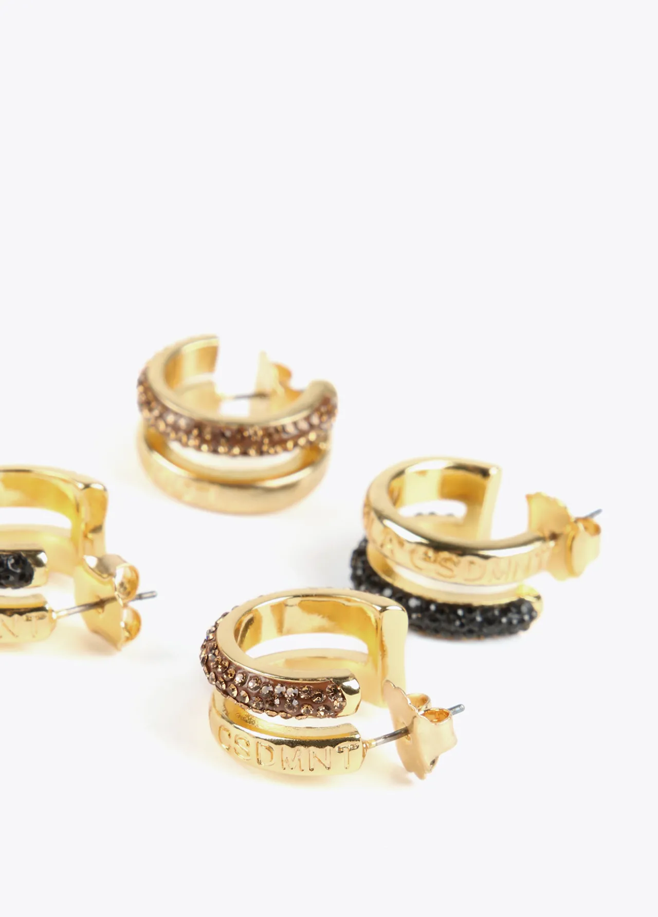 pendientes_doble_aro_6-1.webp Lola Casademunt Pendientes<Pendientes doble aro METAL-NEGRO