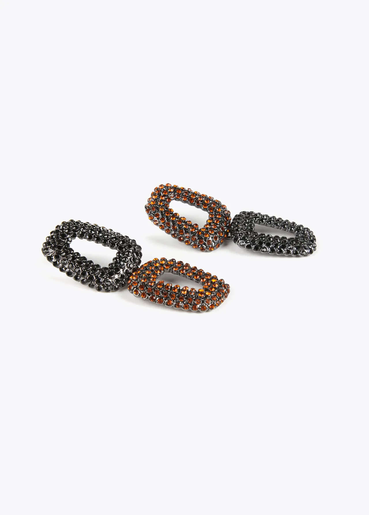 pendientes_dobles_con_piedras_1.webp Lola Casademunt Pendientes<Pendientes dobles con piedras NEGRO-MARRON