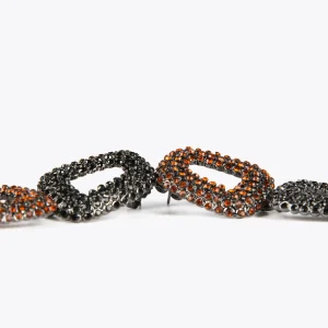 Lola Casademunt Pendientes<Pendientes dobles con piedras NEGRO-MARRON