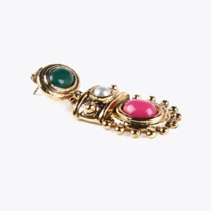 Lola Casademunt Pendientes<Pendientes dorados con piedras METAL-MULTICOLOR