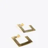 Lola Casademunt Bisuteria<Pendientes s de aros cuadrados DORADO