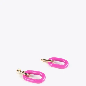 Lola Casademunt Bisuteria<Pendientes dos piezas FUCSIA