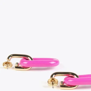 Lola Casademunt Bisuteria<Pendientes dos piezas FUCSIA