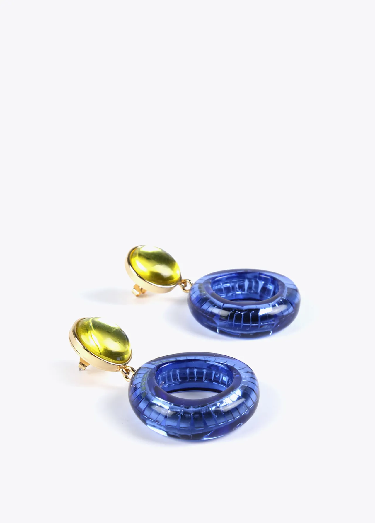 pendientes_dos_piezas_de_colores_2.webp Lola Casademunt Bisuteria<Pendientes dos piezas de colores AZULELECTRICO