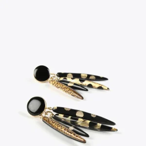 Lola Casademunt Bisuteria<Pendientes estilo africano NEGRO