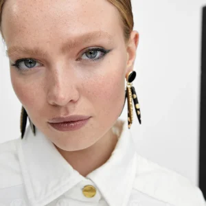 Lola Casademunt Bisuteria<Pendientes estilo africano NEGRO