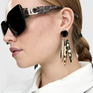 Lola Casademunt Bisuteria<Pendientes estilo africano NEGRO