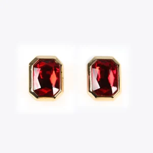 Lola Casademunt Bisuteria<Pendientes octogonales ROJO