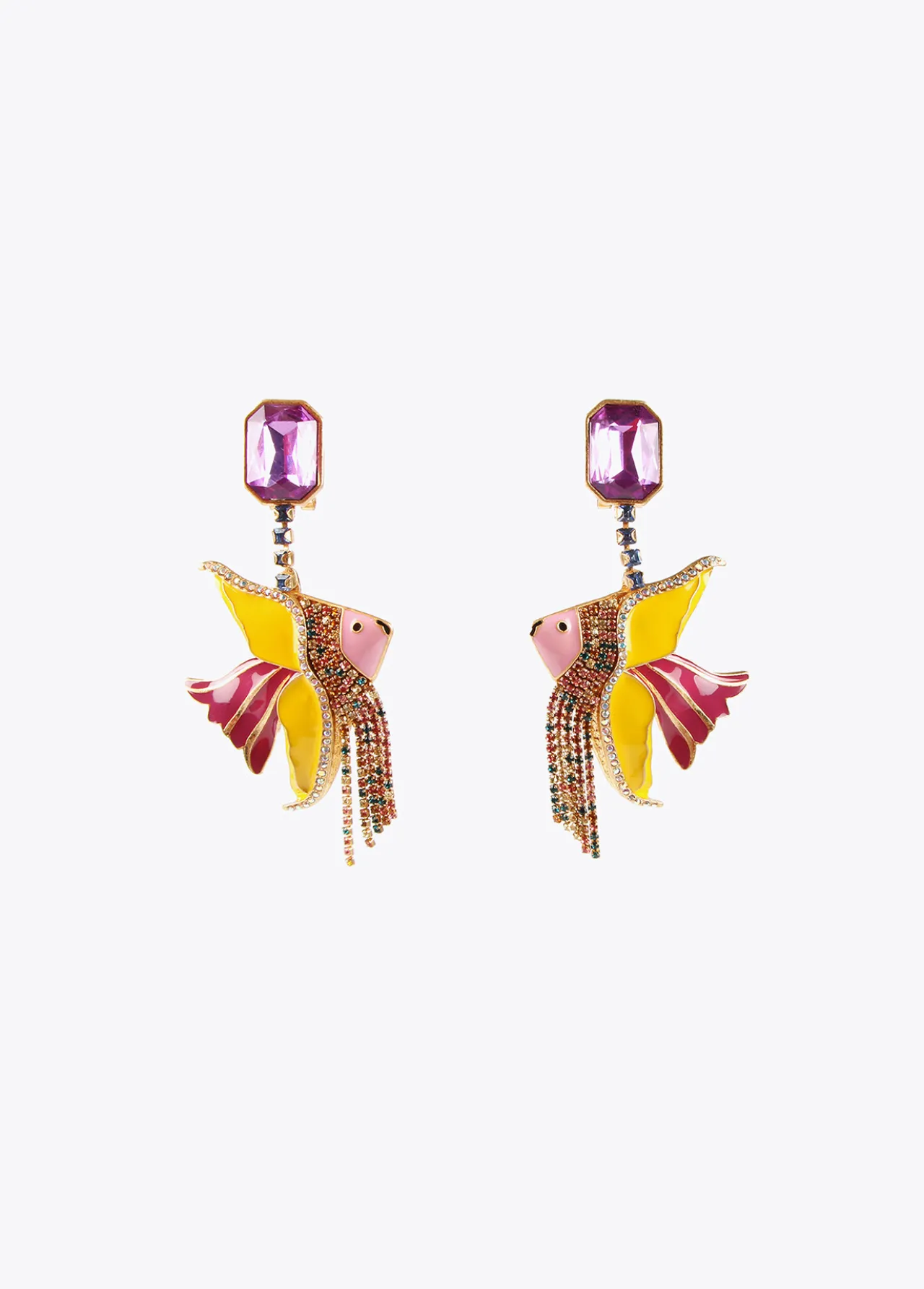 pendientes_pez_de_colores_0.webp Lola Casademunt Bisuteria<Pendientes pez de colores LILA-AMARILLO