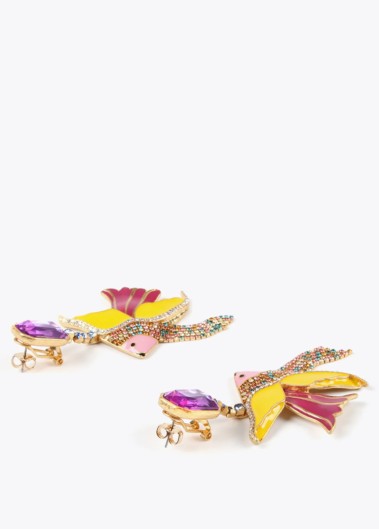 pendientes_pez_de_colores_4.webp Lola Casademunt Bisuteria<Pendientes pez de colores LILA-AMARILLO