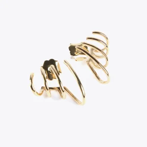 Lola Casademunt Pendientes<Pendientes simulador piercings DORADO