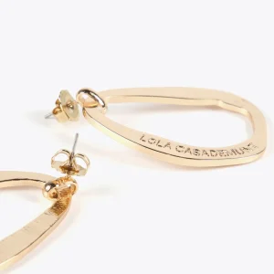 Lola Casademunt Bisuteria<Pendientes óvalo grande DORADO