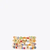 Lola Casademunt Bisuteria<Pulsera cristales multicolor METAL-AZUL