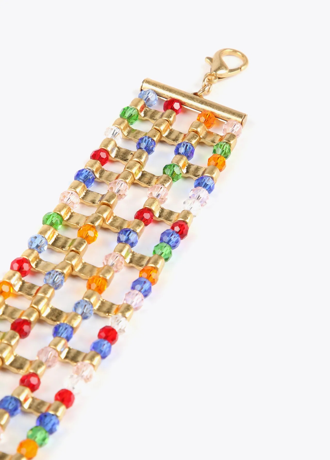 pulsera_cristales_multicolor_2.webp Lola Casademunt Bisuteria<Pulsera cristales multicolor METAL-AZUL