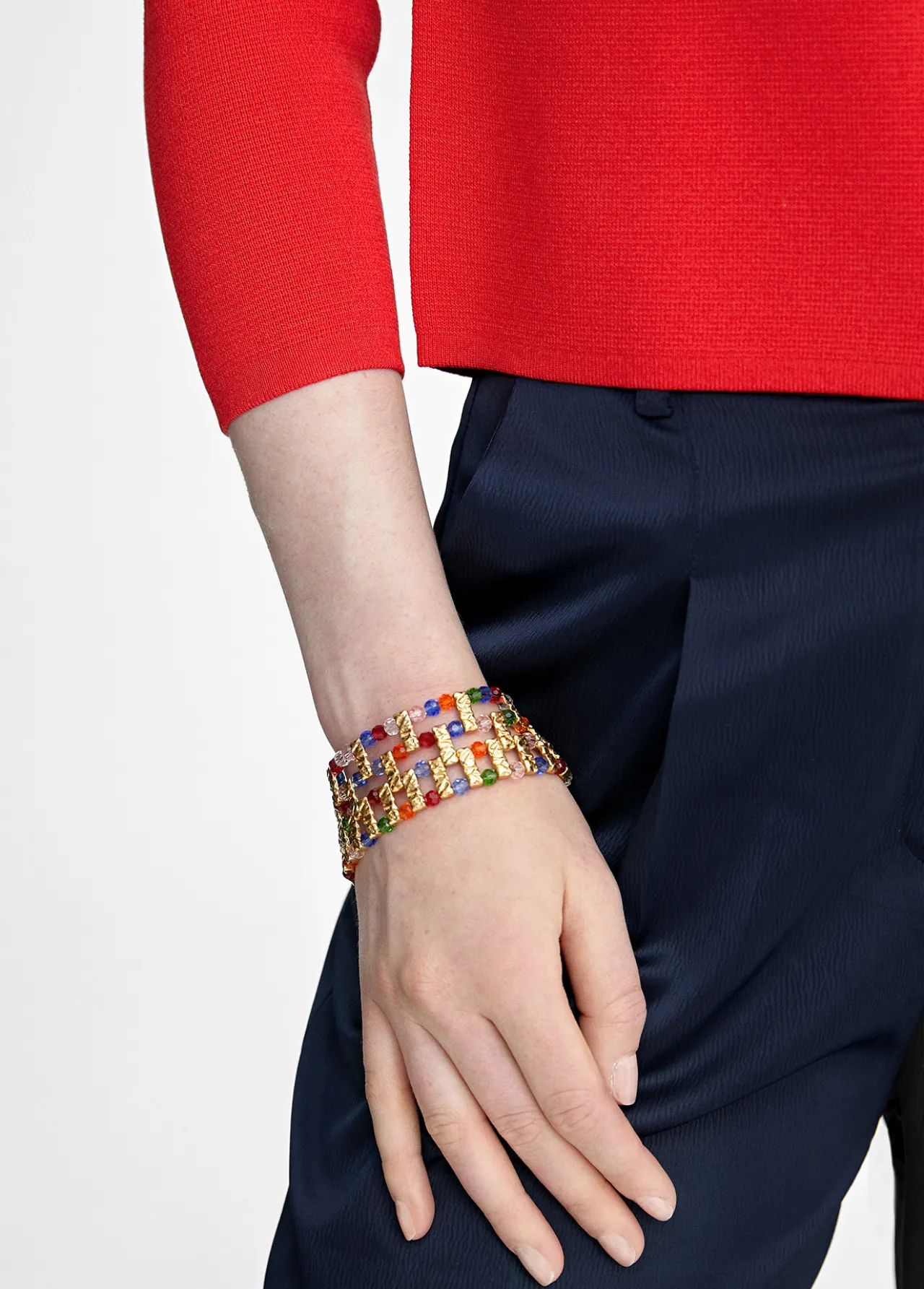 pulsera_cristales_multicolor_3.webp Lola Casademunt Bisuteria<Pulsera cristales multicolor METAL-AZUL