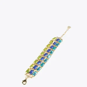 Lola Casademunt Bisuteria<Pulsera de cristales multicolor AZUL-AMARILLO
