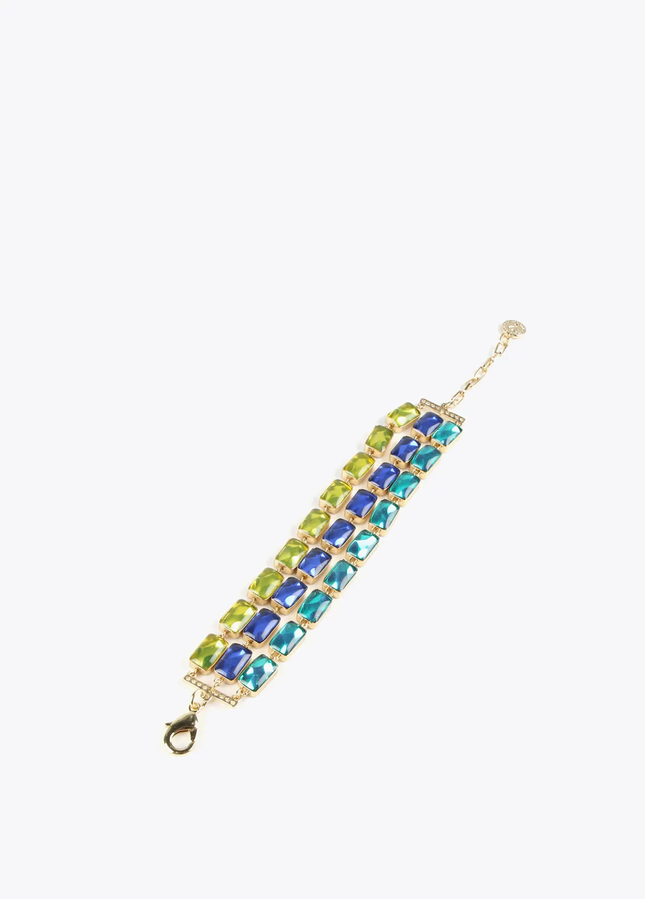 pulsera_de_cristales_multicolor_1.webp Lola Casademunt Bisuteria<Pulsera de cristales multicolor AZUL-AMARILLO