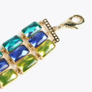 Lola Casademunt Bisuteria<Pulsera de cristales multicolor AZUL-AMARILLO