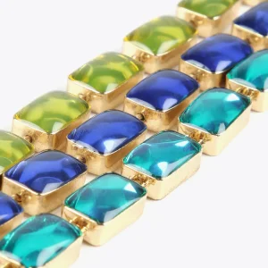 Lola Casademunt Bisuteria<Pulsera de cristales multicolor AZUL-AMARILLO