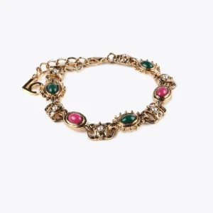 Lola Casademunt Pulseras<Pulsera dorada multi piedras METAL-MULTICOLOR