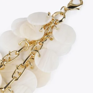 Lola Casademunt Bisuteria<Pulsera dorada y nacarada CRUDO
