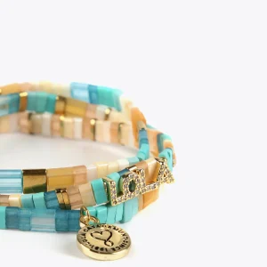 Lola Casademunt Bisuteria<Pulseras elásticas VERDE-AZUL