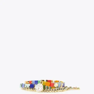 Lola Casademunt Bisuteria<Pulseras elásticas AZUL-VERDE