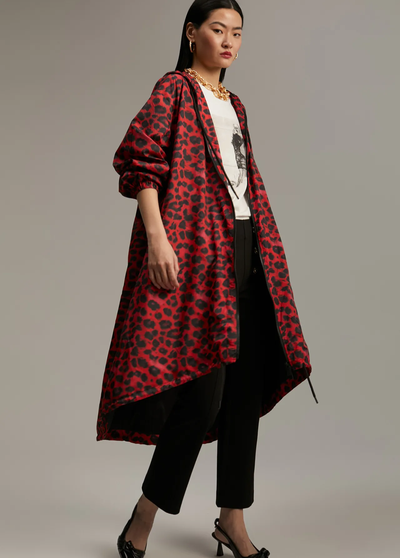 raincoat_animal_print_0-1.webp Lola Casademunt Animal Print | Chaquetas Y Gabardinas<Raincoat animal print MARRON-NEGRO