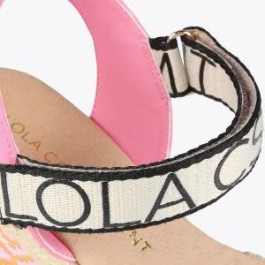 Lola Casademunt Calzado<Sandalia cuña efecto rafia fantasía. ROSA-CRUDO