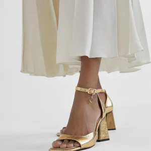 Lola Casademunt Calzado<Sandalia de tacón DORADO