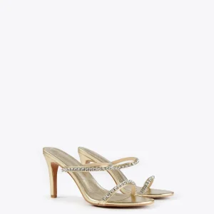 Lola Casademunt Calzado<Sandalia de tacón y tiras DORADO