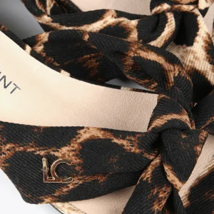 Lola Casademunt Calzado<Sandalia estampado animal DORADO